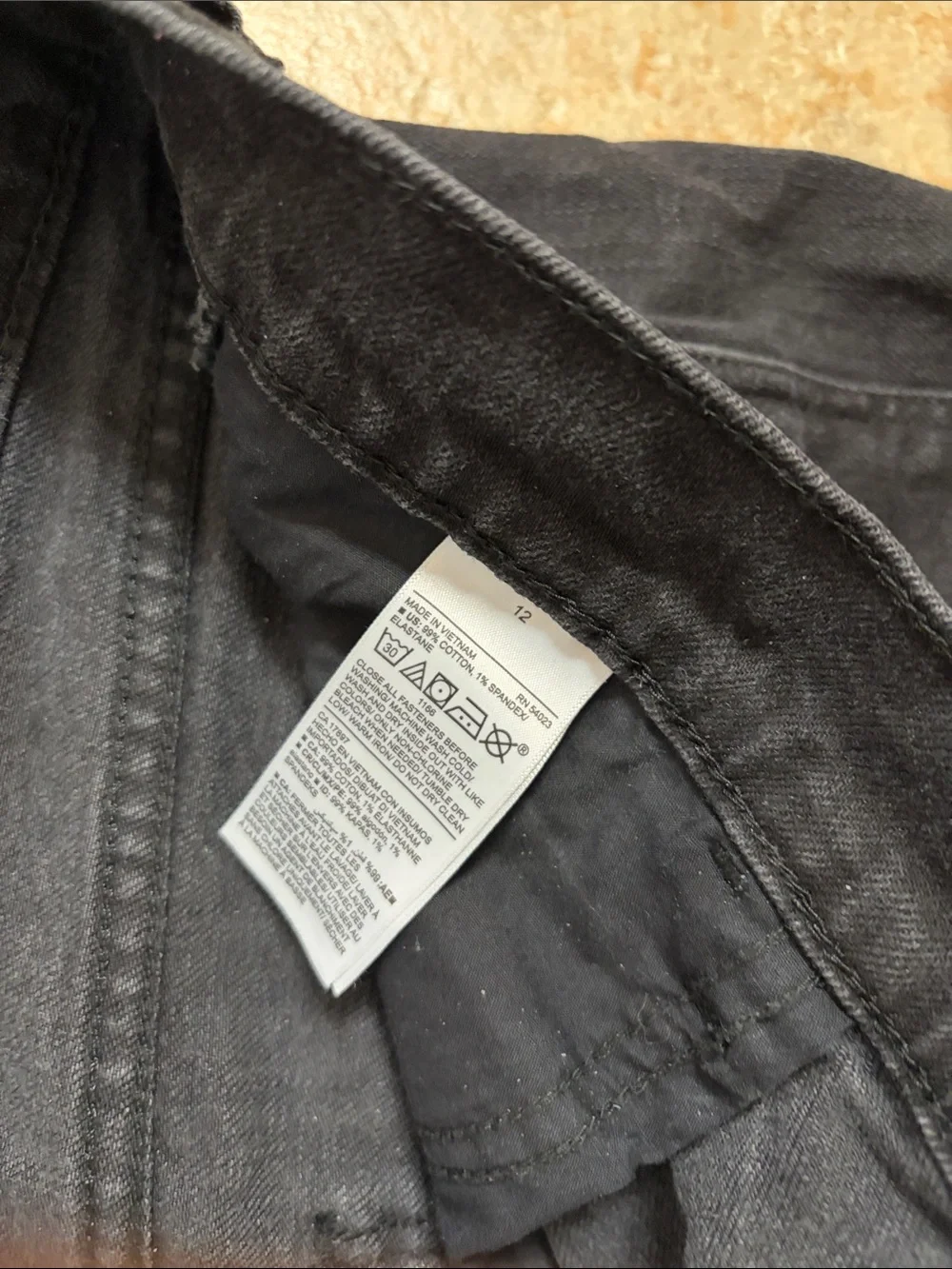 Old Navy Black Distressed Roll-Hem Denim Shorts